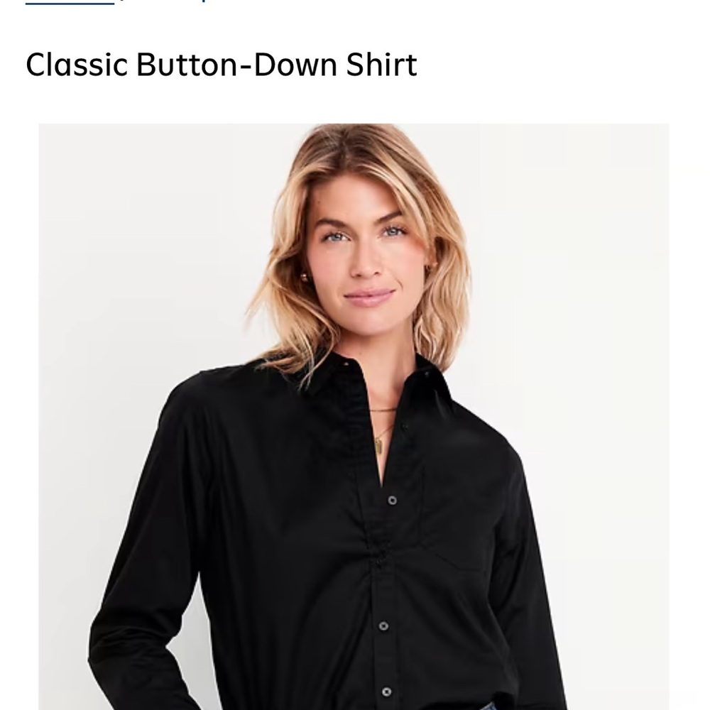 Old Navy black “classics” Button-Up Shirt